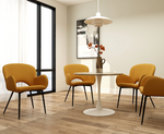 Orange 5 Piece Dining Set Table and Chairs