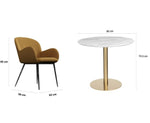 Orange 5 Piece Dining Set Table and Chairs