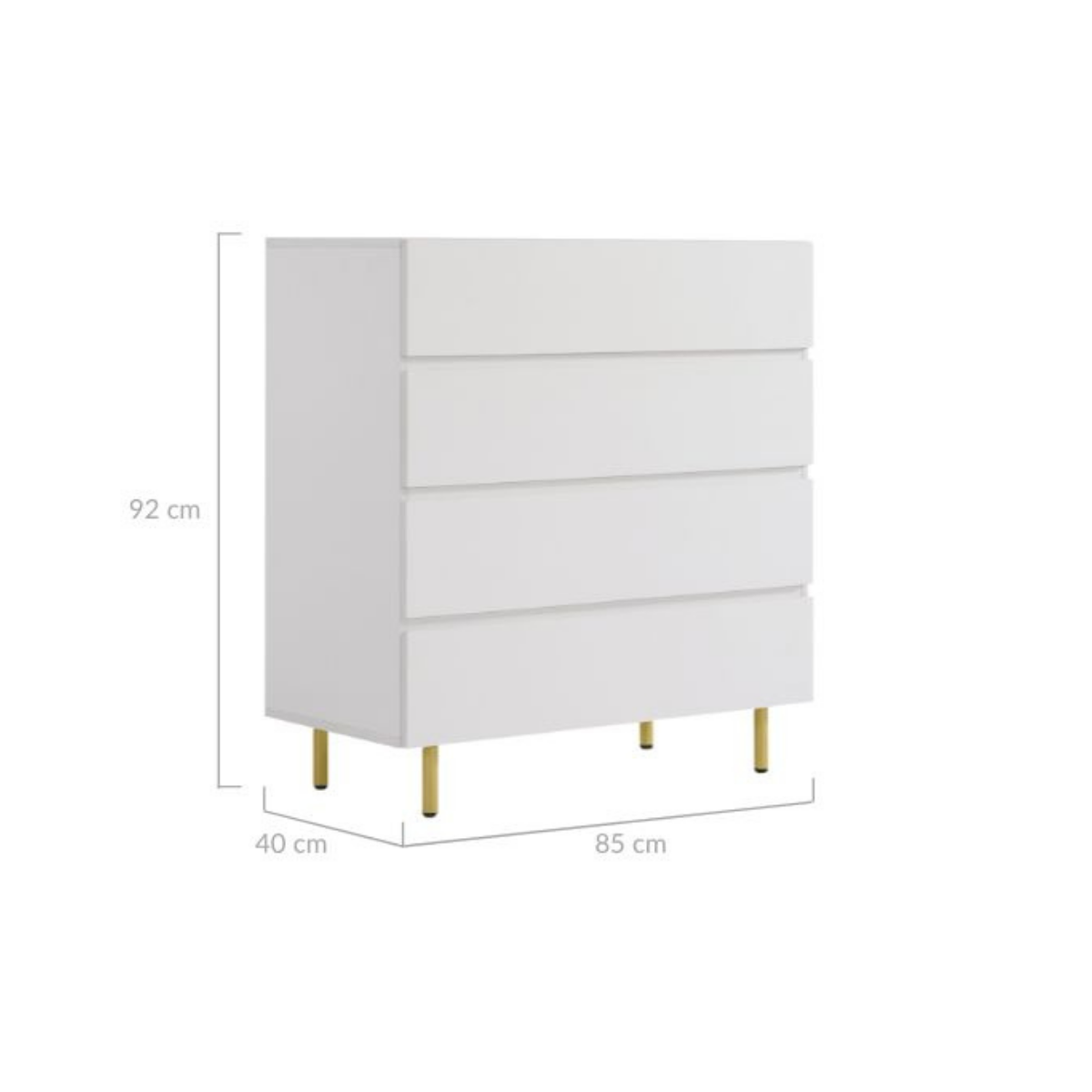 Kori White 4 Chest Of Drawers