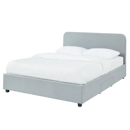 Charcoal Grey Storage Bed with 2 Drawers in King 
