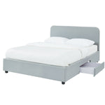 Charcoal Grey Storage Bed with 2 Drawers in King