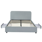 Charcoal Grey Storage Bed with 2 Drawers in King