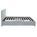 Charcoal Grey Storage Bed with 2 Drawers in King