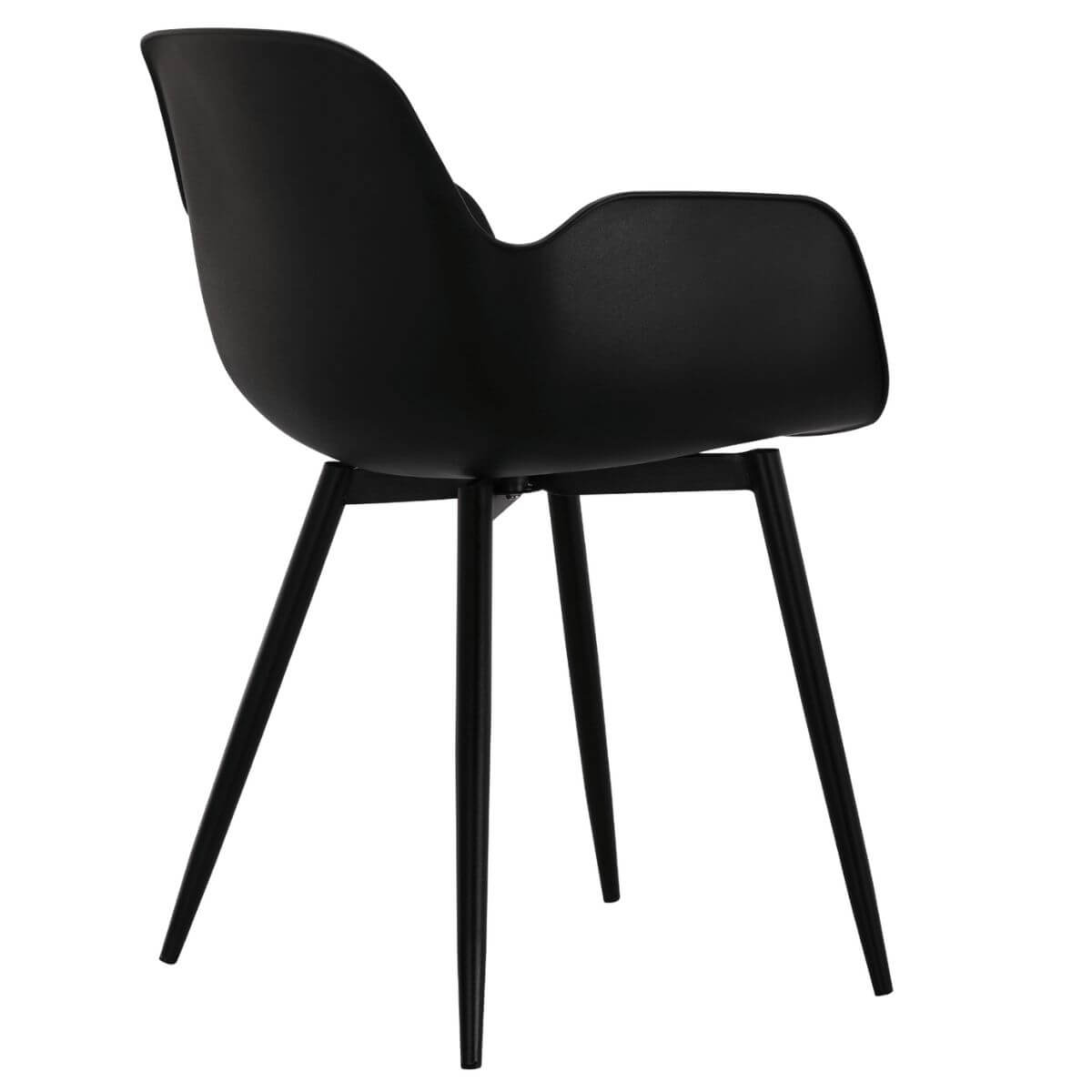 Elegant Armrest Dining Chair Set of 2-Black 
