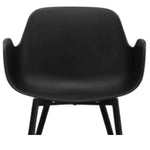 Elegant Armrest Dining Chair Set of 2-Black