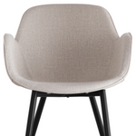 PU Fabric Dining Chair Set of 2-Light grey