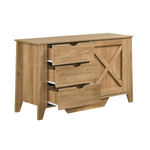Mica Wooden Sliding Door Sideboard With 3 Drawers