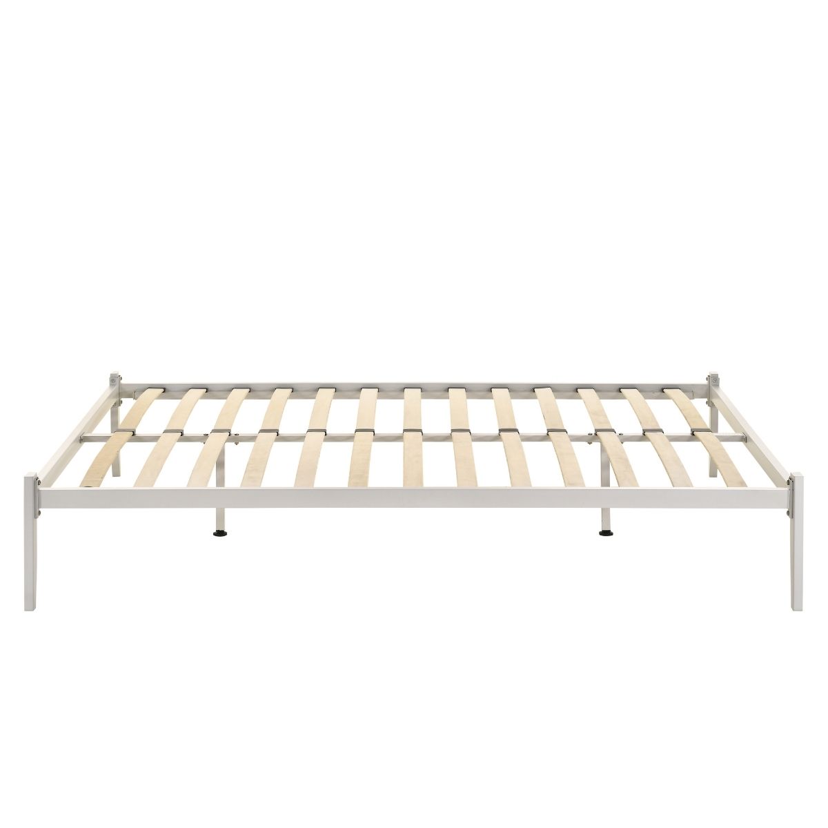 Metal Bed Base Frame White - King Single