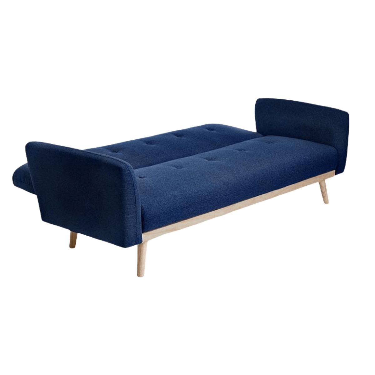 3-Seater Blue Foldable Sofa Bed