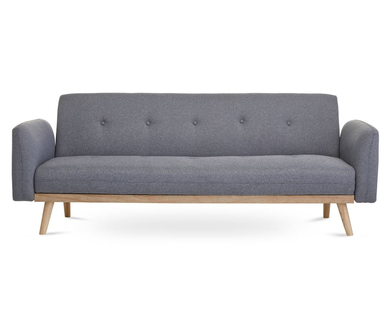 3-Seater Light Grey Foldable Sofa Bed