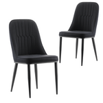 Elegant Classic Design Dining Chair Set of 2-Black