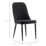 Elegant Classic Design Dining Chair Set of 2-Black