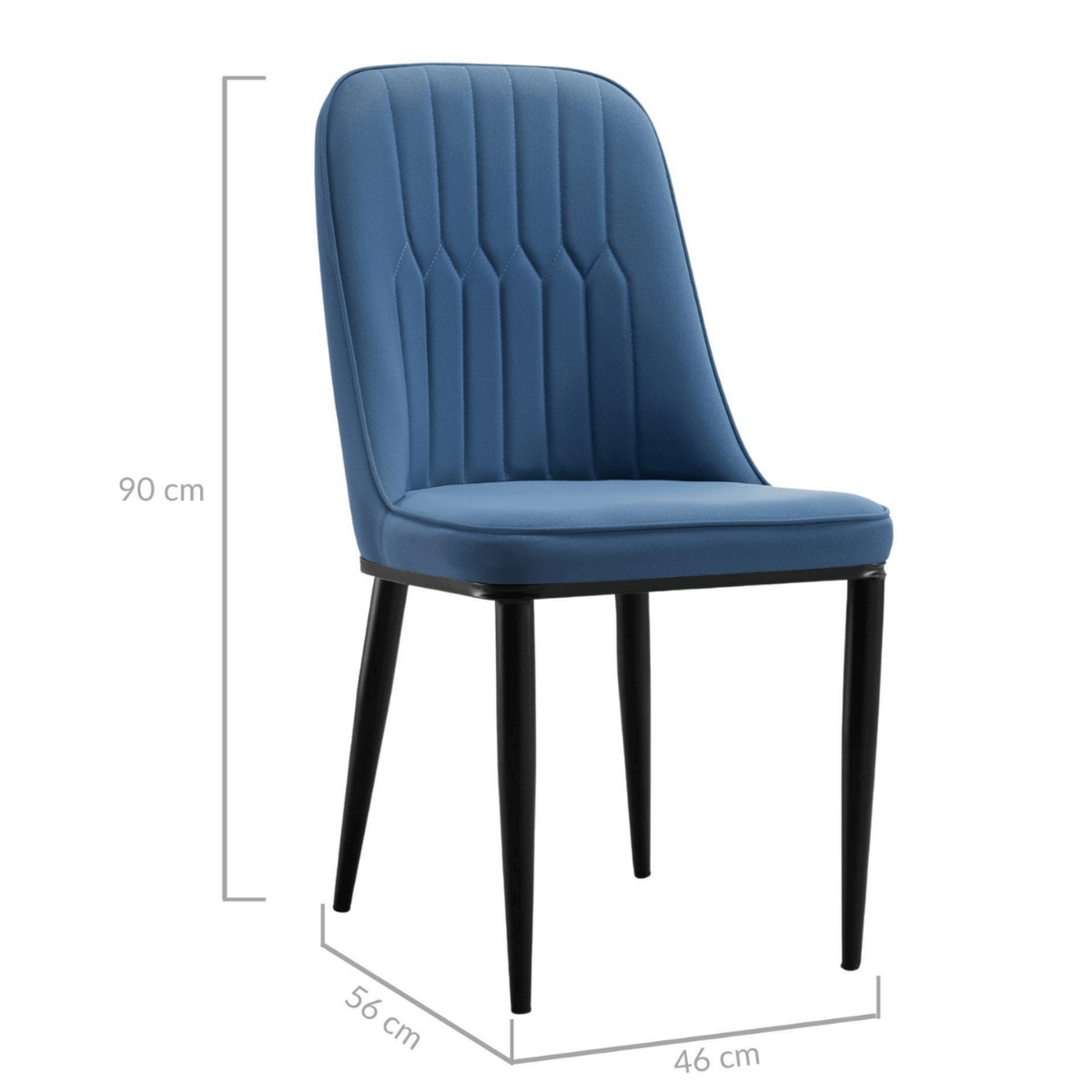 Elegant Classic Design Dining Chair Set of 2-Navy