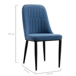 Elegant Classic Design Dining Chair Set of 2-Navy