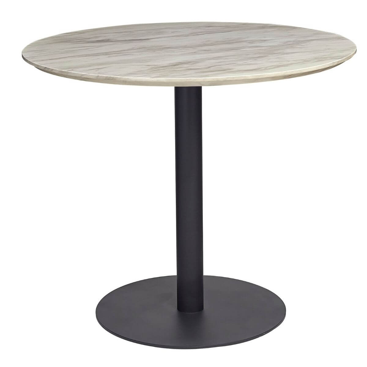 Mid-Century Design Round Dining Table- black