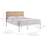 Chesca Bed Frame Modern White Metal & Wood King