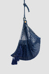 Extra Large Mexican Hammock Chair In Outdoor Cotton Blue
