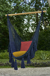 Extra Large Mexican Hammock Chair In Outdoor Cotton Blue