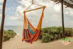 Extra Large Outdoor Cotton Mexican Hammock Chair in Alegra Colour