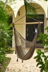 Extra Large Outdoor Cotton Mexican Hammock Chair In Cedar