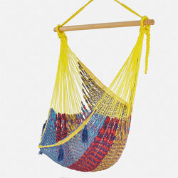 Extra Large Outdoor Cotton Mexican Hammock Chair In Confeti Colour