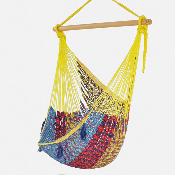  Extra Large Outdoor Cotton Mexican Hammock Chair in Confeti Colour