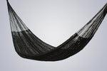 King Size Outdoor Cotton Mexican Hammock In Black