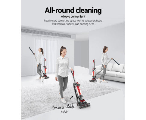 Devanti Upright Vacuum Cleaner Stick Bagless Free-standing Cyclone Filter 1000W