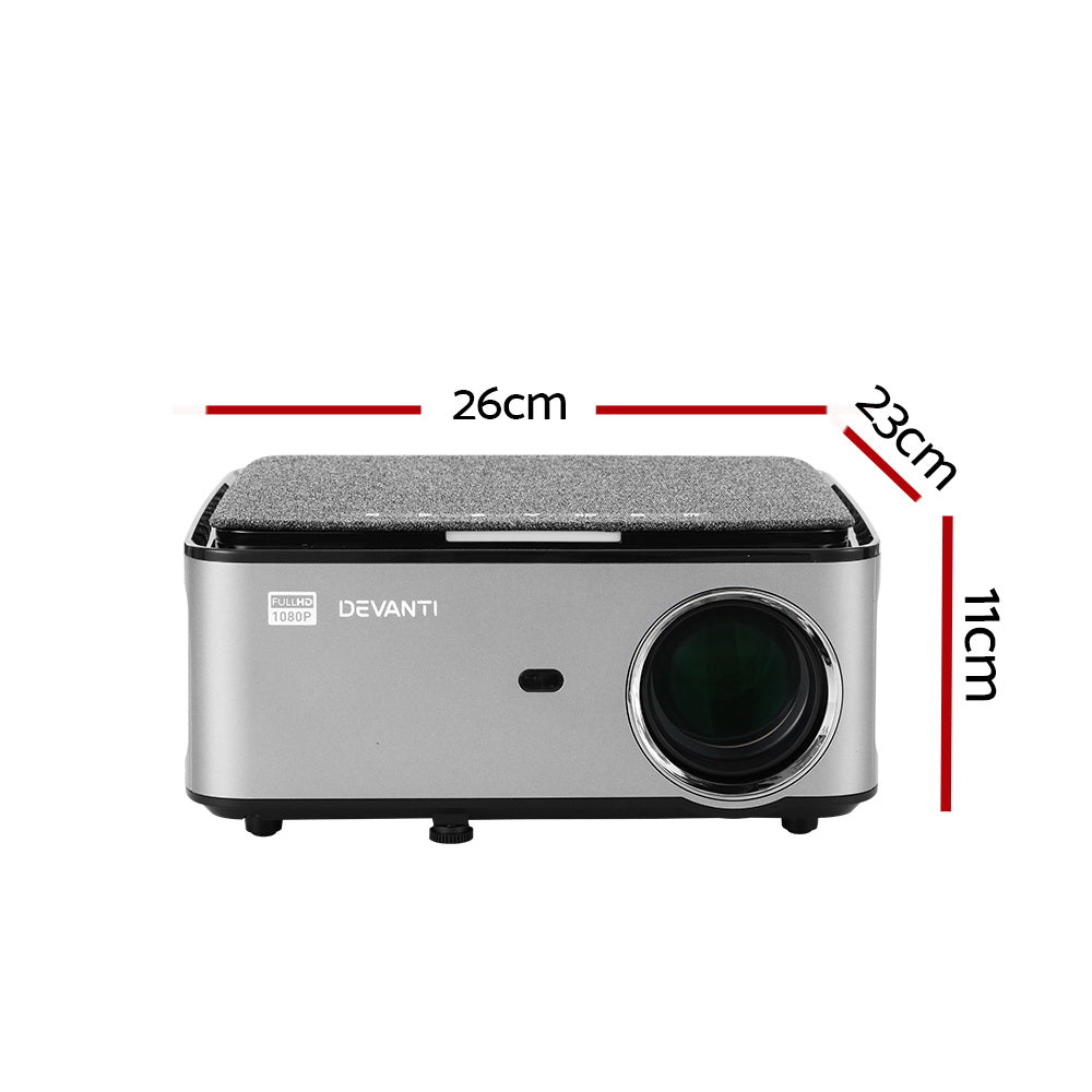 Devanti Mini Video Projector Wifi USB HDMI Portable 3800 Lumens