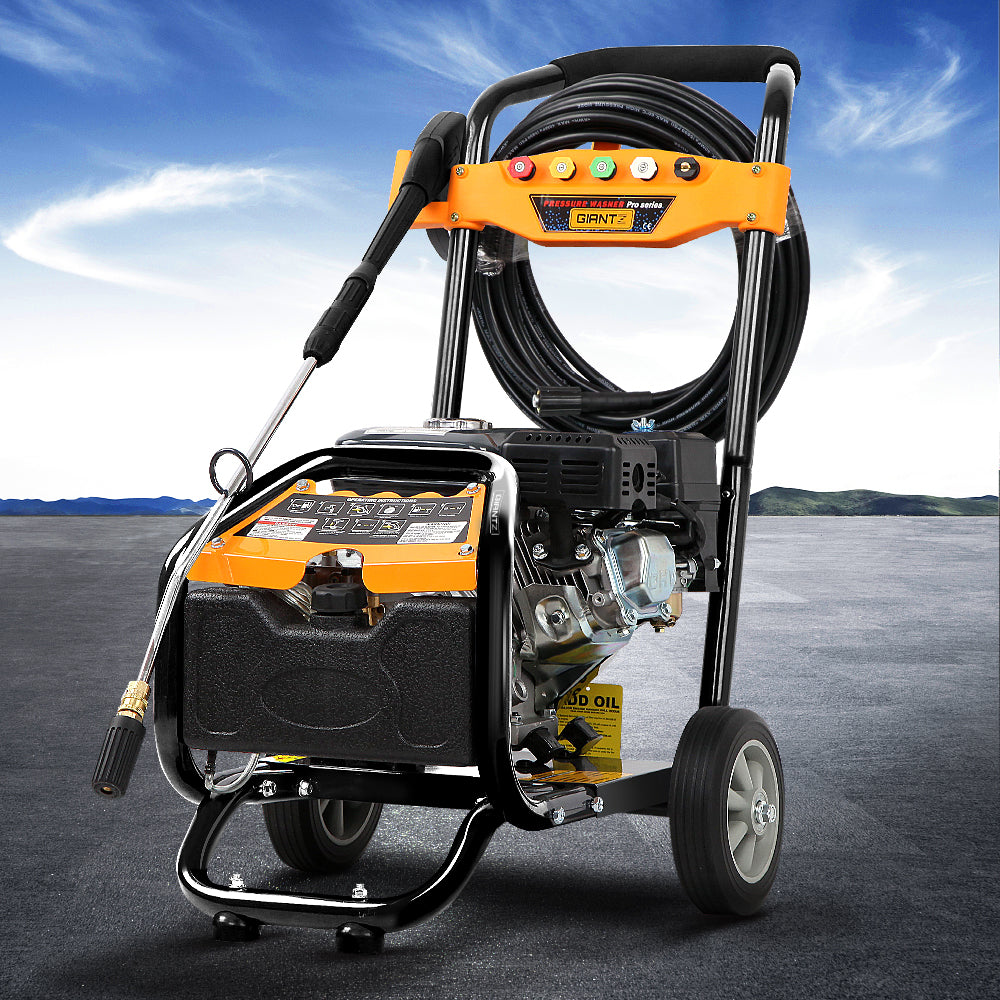 4800PSI 8HP 15M Petrol High Pressure Cleaner Washer Water Jet Hose Gurney