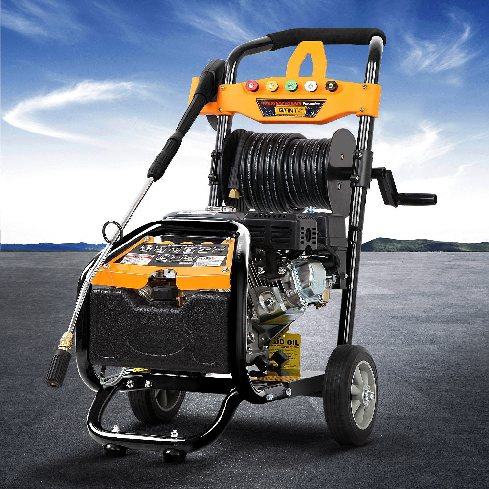 4800PSI 8HP 30M Petrol High Pressure Cleaner Washer Water Jet Hose Gurney