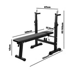 Finex Weight Bench Press Squat Rack Incline Fitness Gym Equipment Foldable
