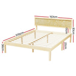 Queen/Double Elegance Bed Frame with Timber Pine Platform