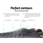 Weighted Blanket 9KG Heavy Gravity Blankets Microfibre Cover Calming Relax Anxiety Relief Grey