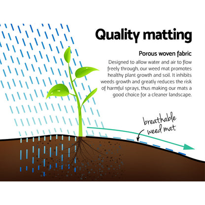 3.66X50M Weed Mat Weedmat Control Plant