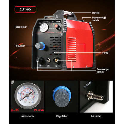 60Amp Inverter Welder Plasma Cutter Gas DC iGBT Welding Machine Portable