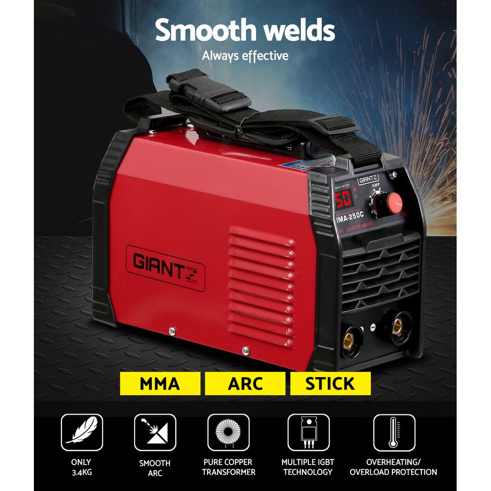 Giantz Inverter Welder Portable Machine 250Amp