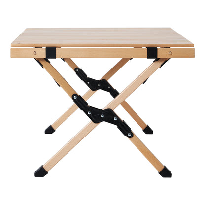Outdoor Furniture Wooden Egg Roll Picnic Table Camping Desk 90Cm