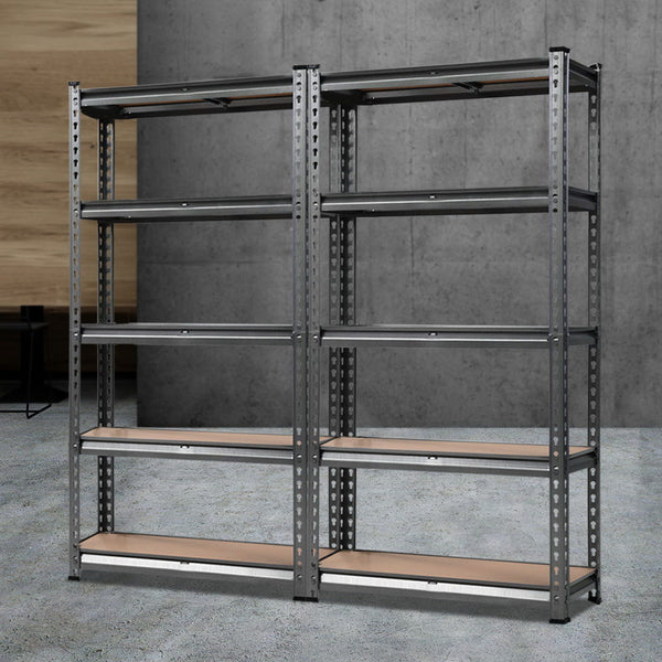  2x0.7M Steel Warehouse Racking Rack Shelving Storage Garage Shelves Shelf