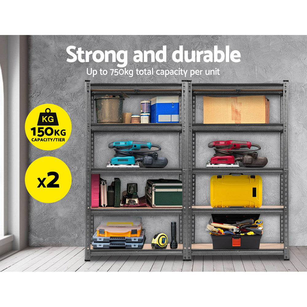 2X1.5M Garage Shelving Warehouse Rack Storage Racking Storage Steel