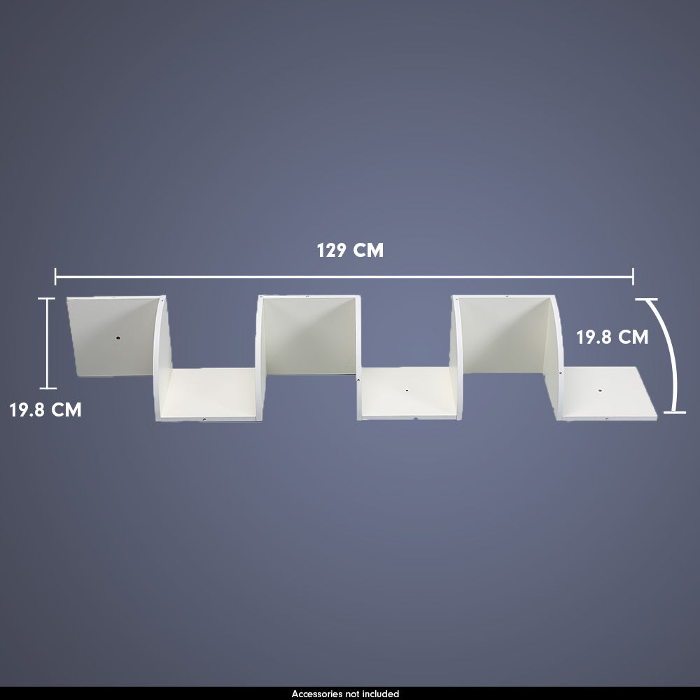5-Tier Corner Wall Shelf Display Storage Shelves - White