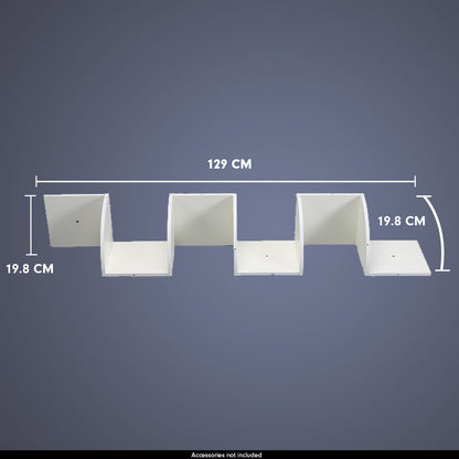 5-Tier Corner Wall Shelf Display Storage Shelves - White