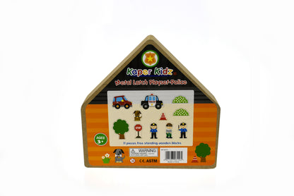 METAL LATCH PLAYSET - POLICE