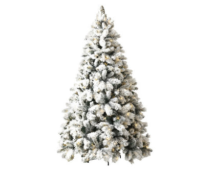 Jingle Jollys Snowy Christmas Tree 1.8M 6FT LED Lights Xmas Decorations Warm White