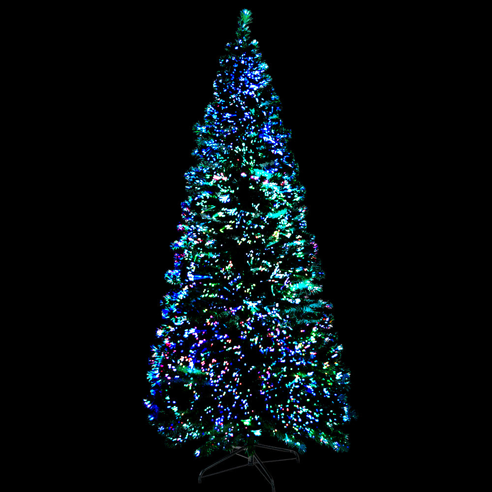 Jingle Jollys 2.1M 7FT LED Christmas Tree Optic Fiber Xmas Multi Colour Lights - Melbourne Home & Living