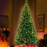 Jingle Jollys Christmas Tree 2.1M 7FT LED Xmas Fibre Optic Multi Warm White