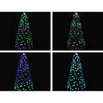 Jingle Jollys Christmas Tree 1.8M 6Ft Led Xmas Multi Colour Lights Optic Fibre