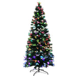 Jingle Jollys Christmas Tree 2.1M 7Ft Led Multi Colour Lights Optic Fibre