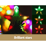 Jingle Jollys Christmas Tree 2.1M 7Ft Led Multi Colour Lights Optic Fibre