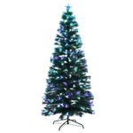 Jingle Jollys Christmas Tree 2.1M 7Ft Led Xmas Multi Colour Lights Optic Fibre